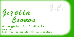 gizella csomos business card