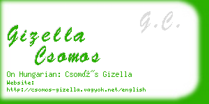 gizella csomos business card